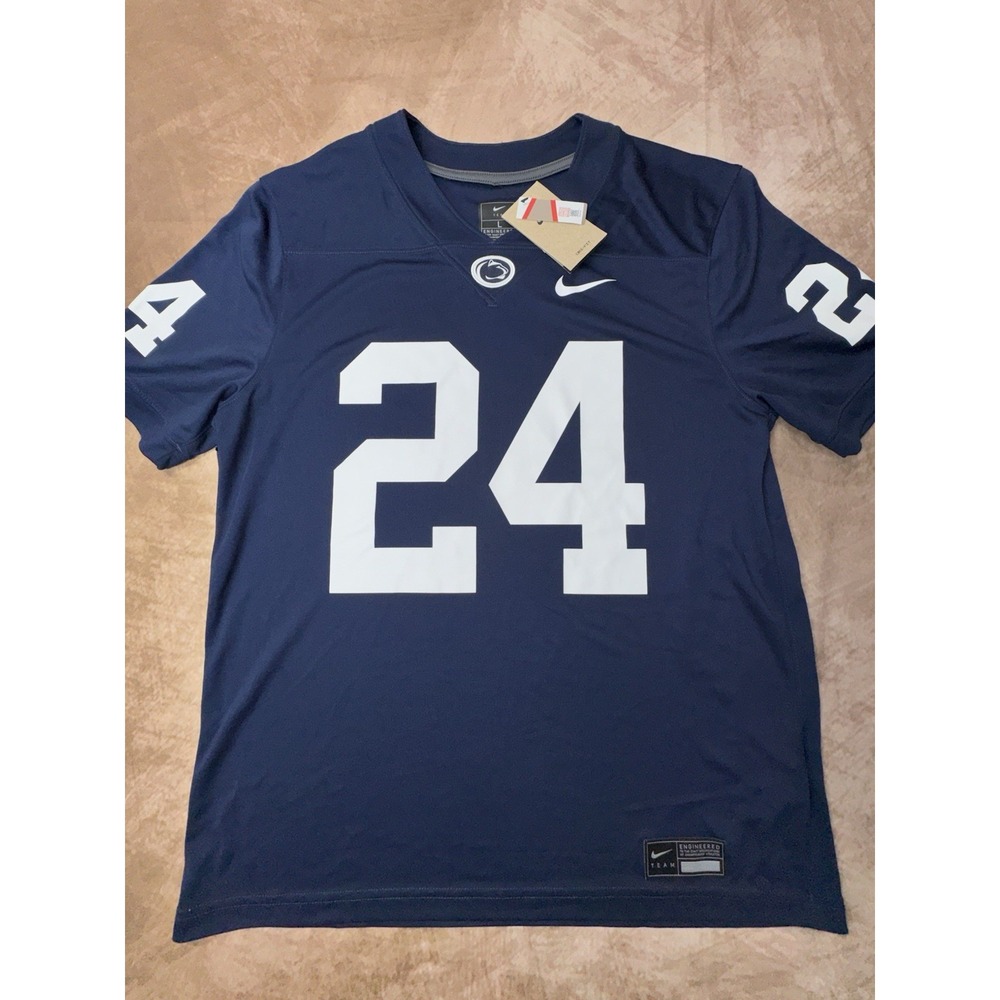 Nike Penn State Nittany Lions #24 Football Jersey Large Blue Dri-FIT NCAA NWT